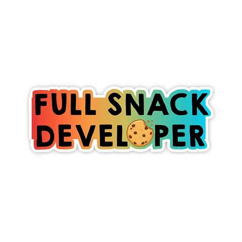 Full Snack Developer Sticker - Buy best quality stickers, sticker packs ...