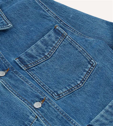 Bleach Wash Denim Work Jacket - Drakes US