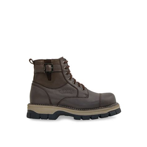Promo Sepatu Boots Kulit Asli Pria Borsa Aviator Coffee - 38 - Kota ...