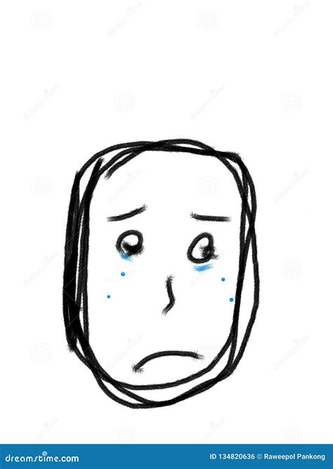 How To Draw Crying Face