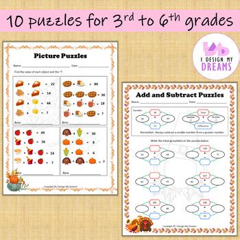 Image result for Thanksgiving Math Puzzles