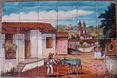 Mural Wall Tiles by Blue Gallery Mexican Tile Mural Mural Wall Tiles