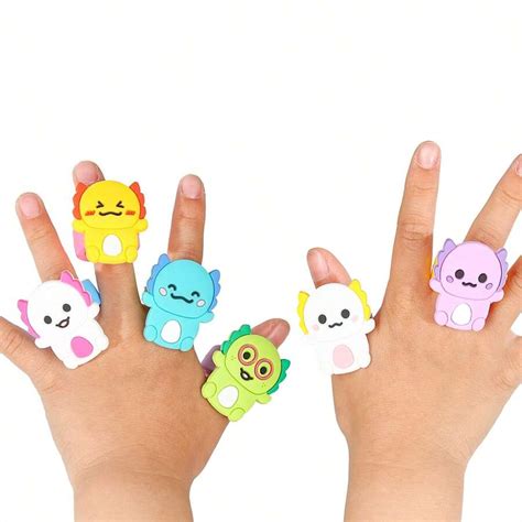 3 peças/6 peças Conjunto de Anéis de Silicone de Salamandra como ...