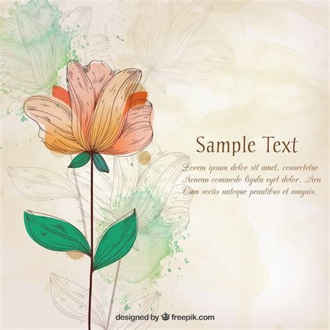 Watercolor flower | Free Vector