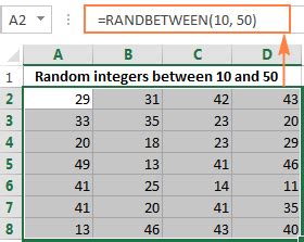 Image result for Random Number Excel