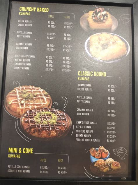 Menu at Kunafa World, Bengaluru, 53