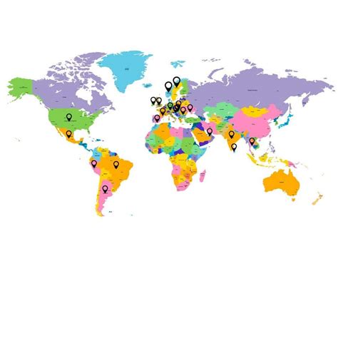 Map of the world with pins - 02/12/2022 00:47 EST | Freelancer