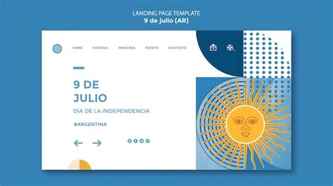Modèle de page de destination design plat du 9 juillet | PSD Gratuite