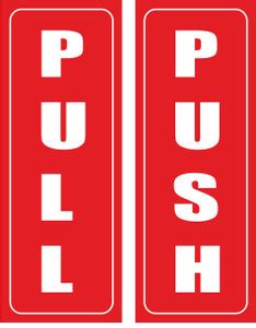 signEver Push Pull Sign Borad For Glass Door Home Office Hospital Mall ...