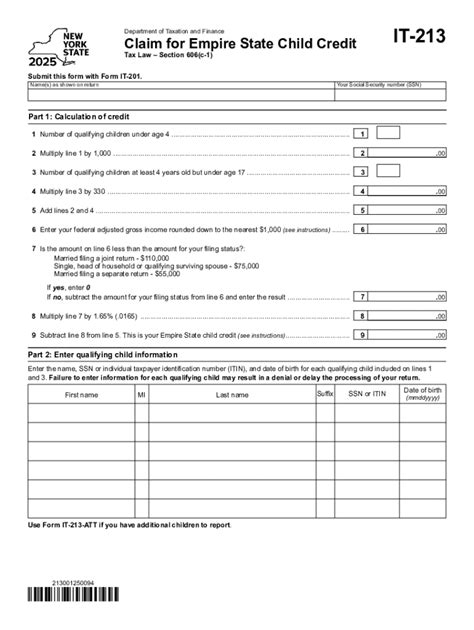 2025 Form NY IT-213 - Blank Fillable Template | Fill Out, Print ...