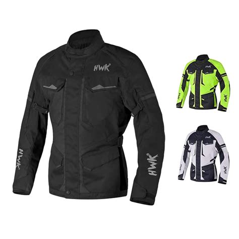 HWK Motorcycle Jacket for Men Adventure/Touring with Cordura Textile ...