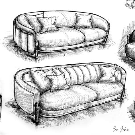 Modern sofa design sketches | Furniture design sketches, Interior design drawings, Interior ...