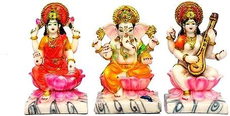 Buy ESPLANADE Laxmi Ganesh Saraswati Ganesha Lakshmi Saraswati Murti ...