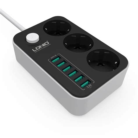 Produzni kabl LDNIO SE3631 3 uticnice 6xUSB 2m - Mob-Shop