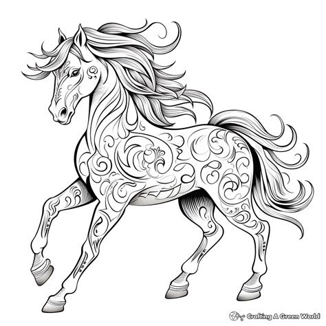 Unicorn Horse Coloring Pages
