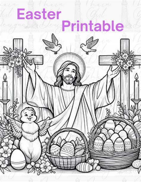 Christian Easter Coloring Pages for Kids (digital Prints) - Etsy