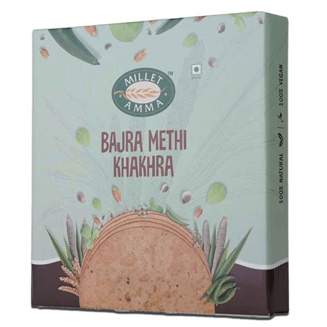 Bajra Methi Khakhra 180gm | Organic Millet Snacks – Millet Amma