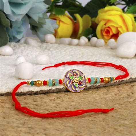 Send Designer Flower Shape Rakhi Online