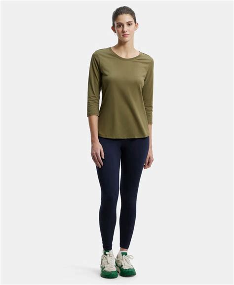 Buy Super Combed Cotton Elastane Leggings with Ultrasoft Waistband ...