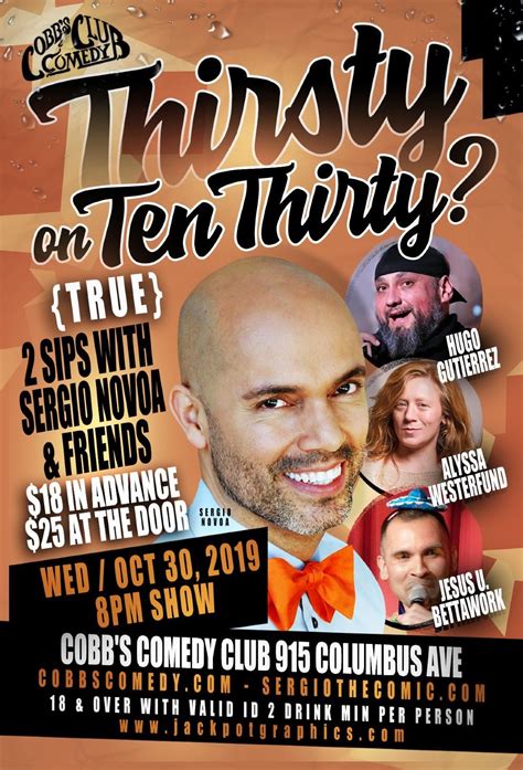 Sergio Novoa & friends (comedy show), Cobb's Comedy Club, San Francisco ...