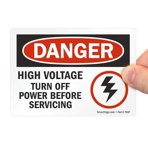 SmartSign "Danger - High Voltage, Turn Off Power Before Servicing ...