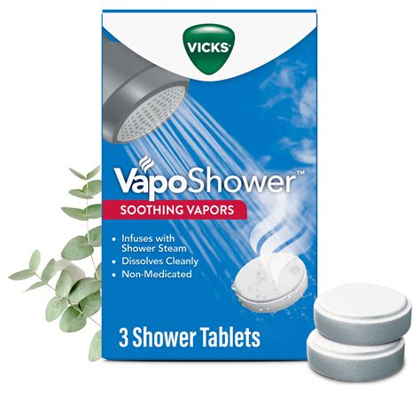 Vicks Vapo Shower Tablets, Soothing Steamers, Non-Medicated, Vapor Tabs ...