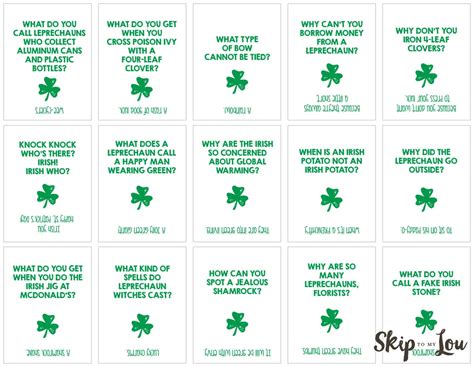 Funny St Patricks Day Jokes {Free Printable} | Skip To My Lou