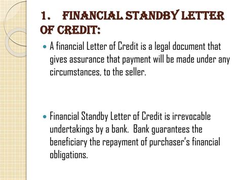 PPT - Financial Standby Letter of Credit PowerPoint Presentation, free ...