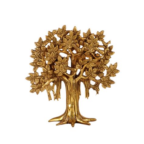 Buy Pure Brass Handcrafted Kalpavriksha Tree - Table Standing 9 ...
