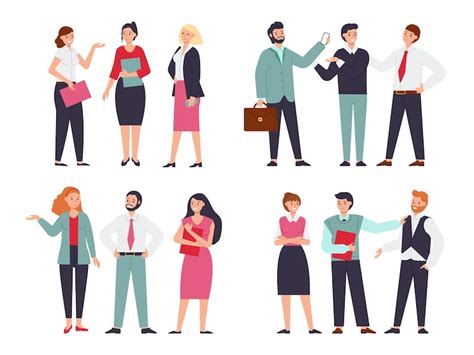 Flat business characters Vectors - Download Free High-Quality Vectors ...