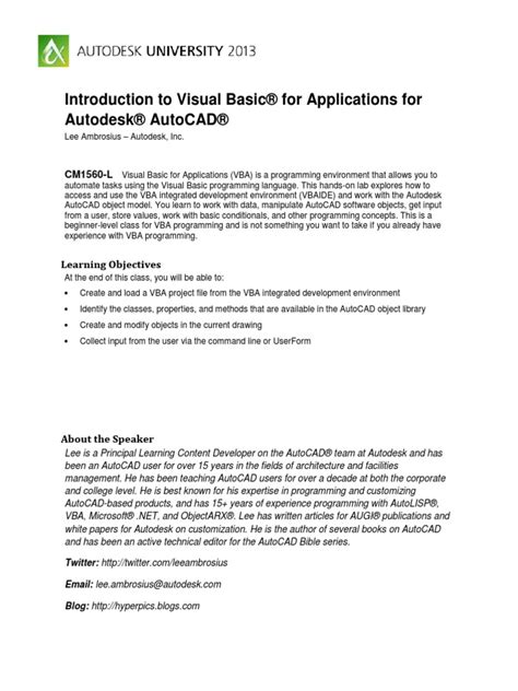 Image result for AutoCAD VBA Tutorial