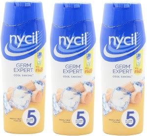 NYCIL Germ Expert Prickly Heat COOL SANDAL Powder - 3 x 150 g Packs ...
