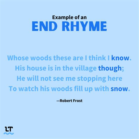 What Is An Example Of End Rhyme In A Poem at Melva Duran blog