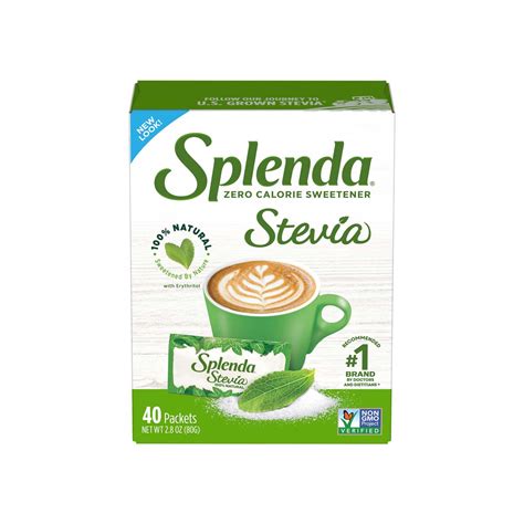 SPLENDA Natural STEVIA Sweetener Packets 40 ct 80g – Federated ...