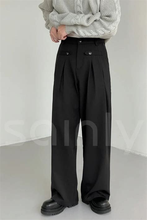 Buy Men Black Flare Pants | High Waist Bell Bottom Trousers – Sainly ...