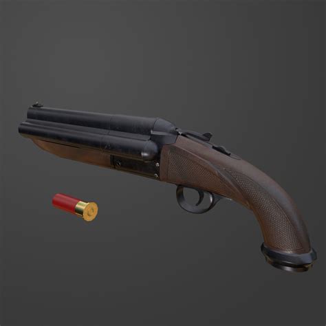 Triple Barrel Shotgun PBR free VR / AR / low-poly 3D model | CGTrader