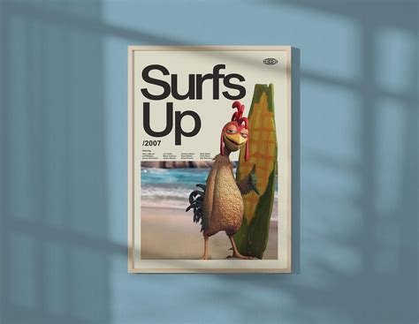 Surfs up Chicken Joe Poster: Retro Movie Art Print - Etsy