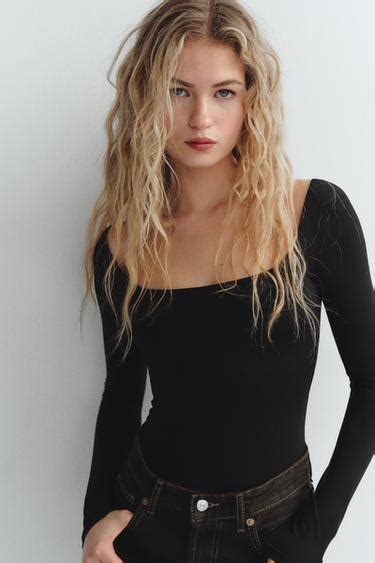 Women's Black Bodysuits | ZARA India