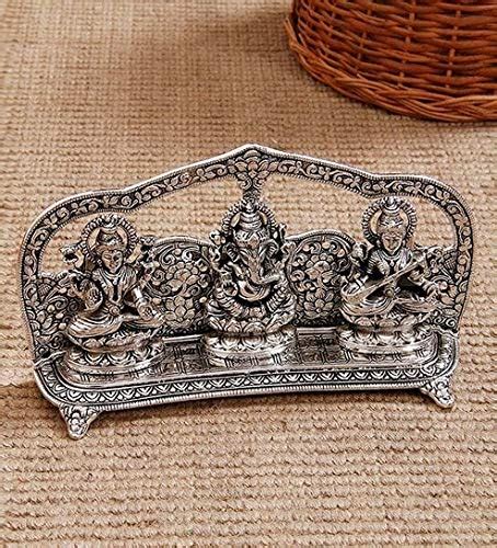 Buy VAC International's Metal Laxmi Ganesh Saraswati Idol Showpiece for ...