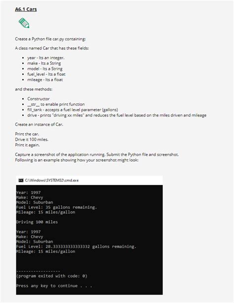 Image result for Python Code for Car Constructor with Class