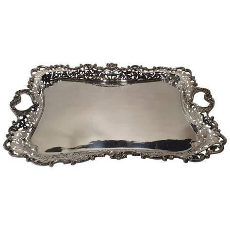 Art Deco Continental (800) Silver Serving Tray/Platter at 1stDibs