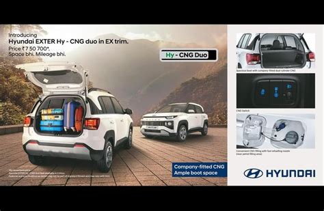 Hyundai Motor India Launches New EXTER Hy-CNG Duo EX Variant Priced at ...