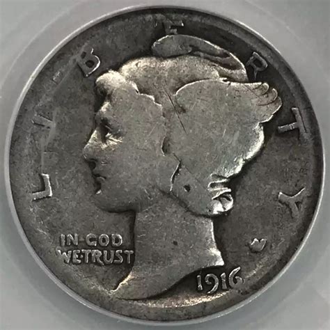 1916-D Mercury Dime ANACS AG-3 - Old Pueblo Coin