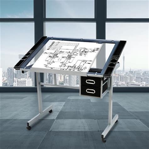 Buy Easyfashion Adjustable Drawing Table with 2 Drawers Online at ...