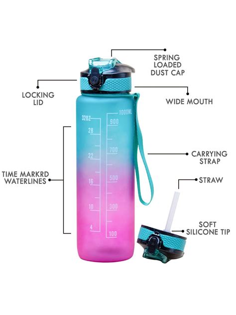 Gradiant Prints Plastic Water Bottle 1000mL - Market99 – MARKET99
