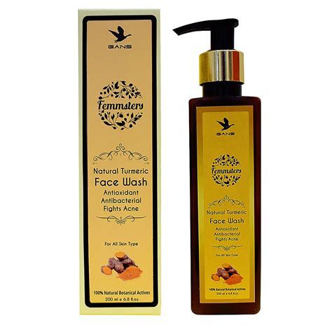 GANS NATURAL TURMERIC FACE WASH 200ML Deeply Cleanses Pores and Makes ...