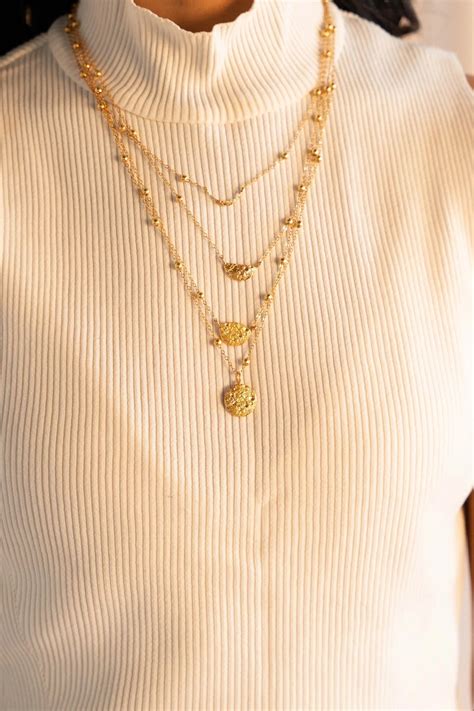 Phases of Moon Layered Necklace