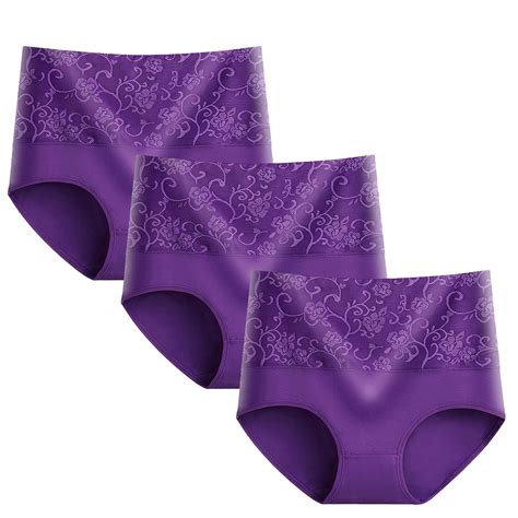 WMTBSRSW Women's Plus Size Underwear High Waisted Cotton Underwear ...
