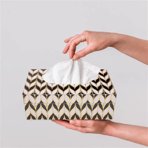 Black & White Tissue Box – CasaGold