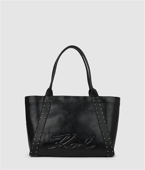 K/Ville medium studded tote bag | Black/Gold | Women | KARL LAGERFELD